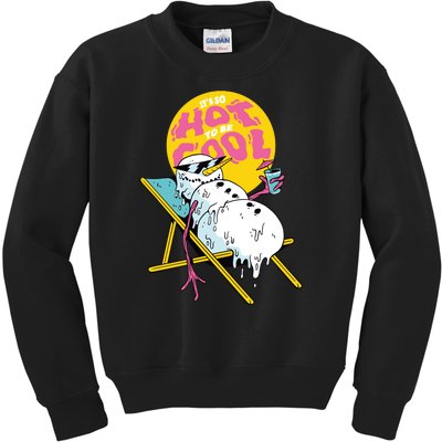 It's So Hot To Be Cool Snowman Kids Sweatshirt