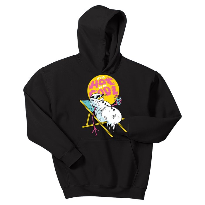 It's So Hot To Be Cool Snowman Kids Hoodie