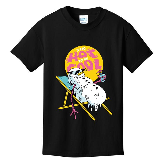 It's So Hot To Be Cool Snowman Kids T-Shirt