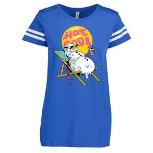 It's So Hot To Be Cool Snowman Enza Ladies Jersey Football T-Shirt