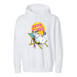 It's So Hot To Be Cool Snowman Garment-Dyed Fleece Hoodie