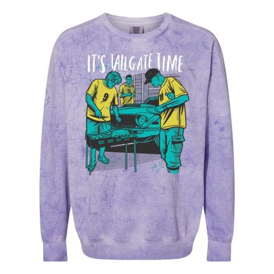 It's Tailgate Time Colorblast Crewneck Sweatshirt