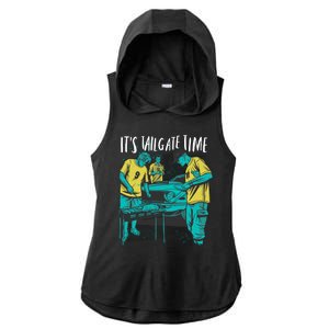 It's Tailgate Time Ladies PosiCharge Tri-Blend Wicking Draft Hoodie Tank