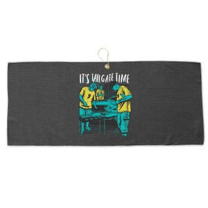 It's Tailgate Time Large Microfiber Waffle Golf Towel