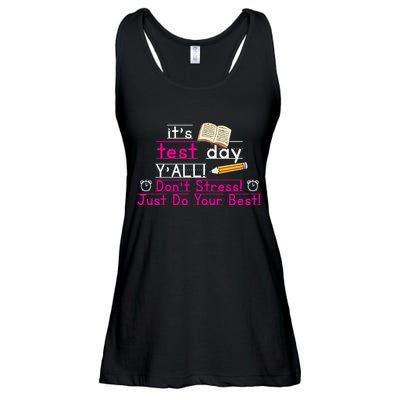 It's Test Day Ya'll Don't Stress Just Do Your Best Ladies Essential Flowy Tank