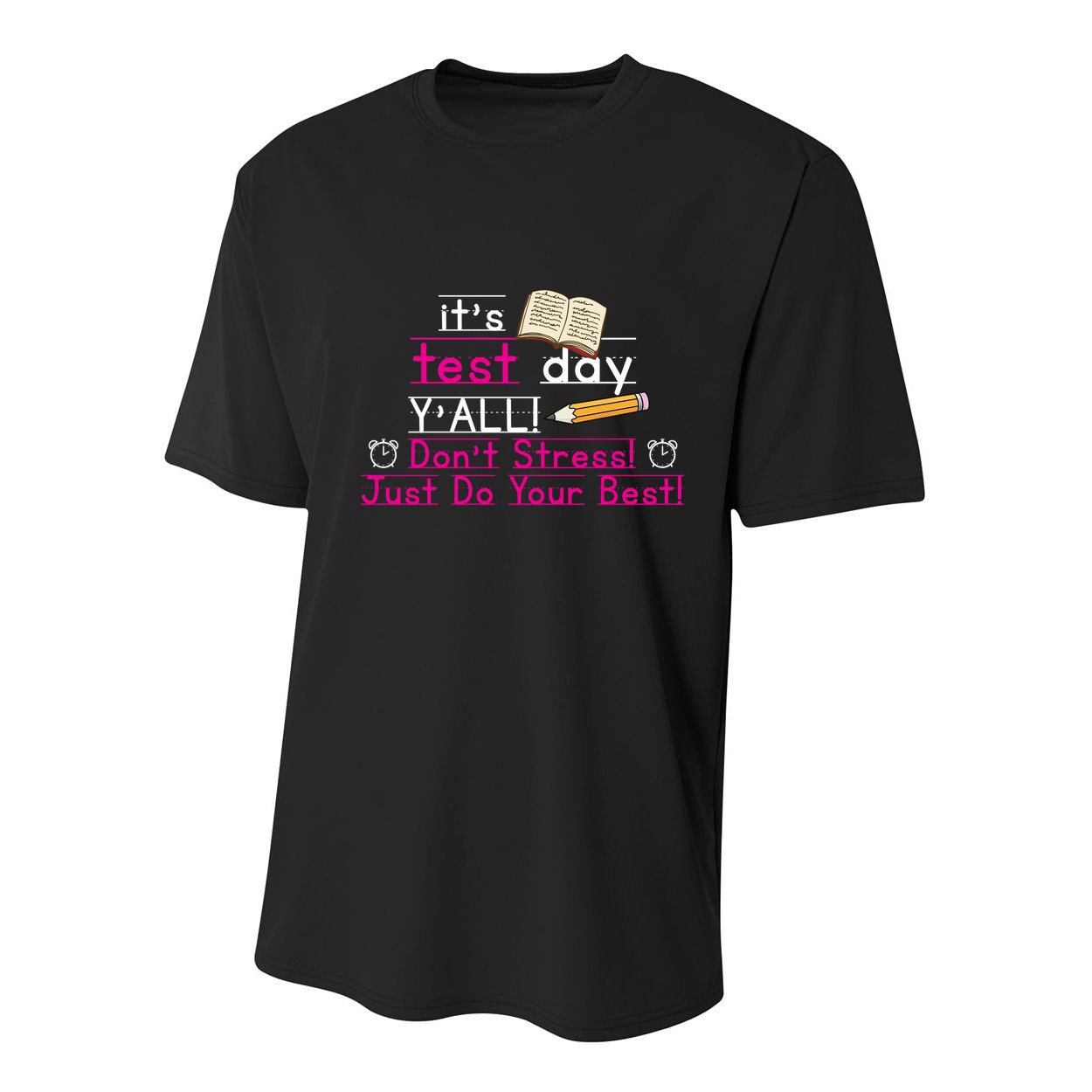 It's Test Day Ya'll Don't Stress Just Do Your Best Youth Performance Sprint T-Shirt