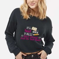 It's Test Day Ya'll Don't Stress Just Do Your Best Cropped Pullover Crew