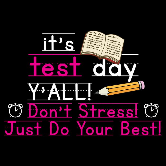 It's Test Day Ya'll Don't Stress Just Do Your Best Cropped Pullover Crew