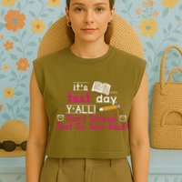It's Test Day Ya'll Don't Stress Just Do Your Best Garment-Dyed Women's Muscle Tee