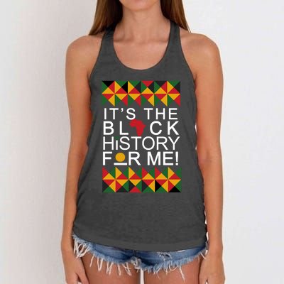 It's The Black History For Me African Colors Women's Knotted Racerback Tank