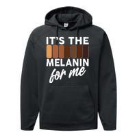 It's The Melanin For Me Skin Tones  Performance Fleece Hoodie