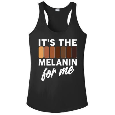 It's The Melanin For Me Skin Tones  Ladies PosiCharge Competitor Racerback Tank