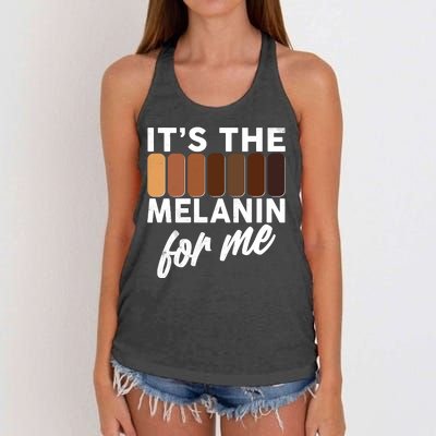 It's The Melanin For Me Skin Tones  Women's Knotted Racerback Tank