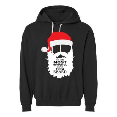 It's the Most Wonderful Time For a Beard Garment-Dyed Fleece Hoodie