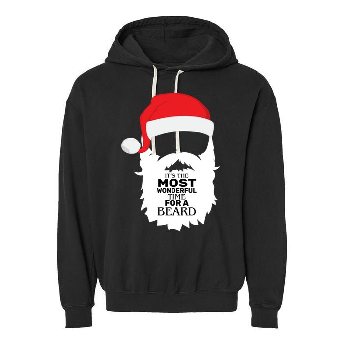 It's the Most Wonderful Time For a Beard Garment-Dyed Fleece Hoodie