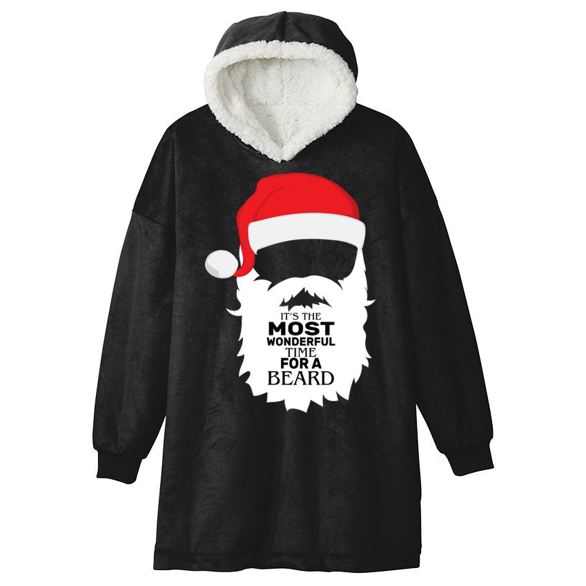 It's the Most Wonderful Time For a Beard Hooded Wearable Blanket