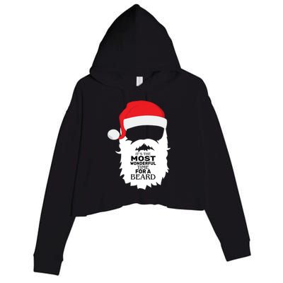 It's the Most Wonderful Time For a Beard Crop Fleece Hoodie