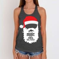 It's the Most Wonderful Time For a Beard Women's Knotted Racerback Tank