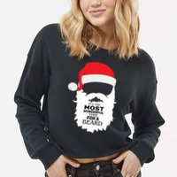It's the Most Wonderful Time For a Beard Cropped Pullover Crew
