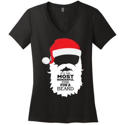It's the Most Wonderful Time For a Beard Women's V-Neck T-Shirt