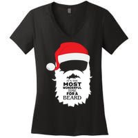 It's the Most Wonderful Time For a Beard Women's V-Neck T-Shirt