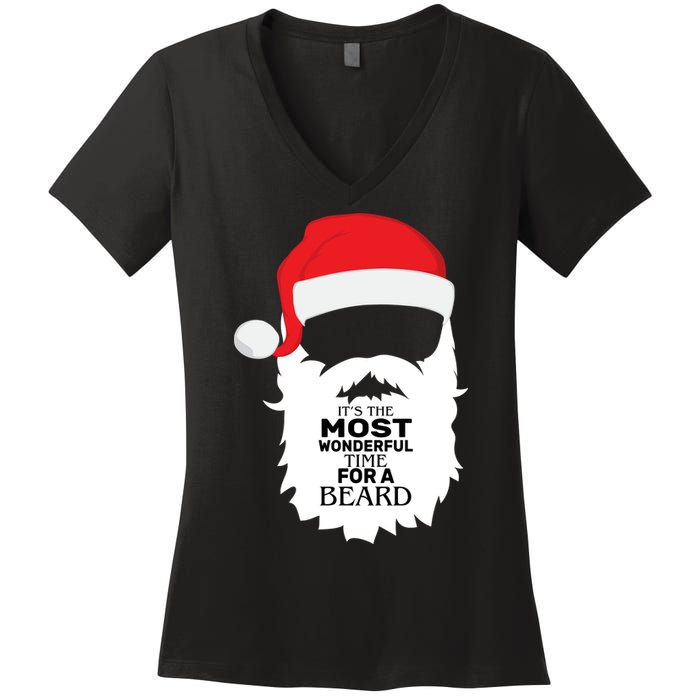 It's the Most Wonderful Time For a Beard Women's V-Neck T-Shirt
