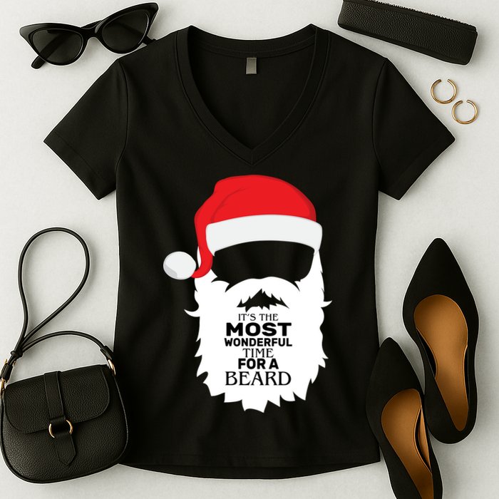 It's the Most Wonderful Time For a Beard Women's V-Neck T-Shirt