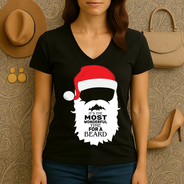 It's the Most Wonderful Time For a Beard Women's V-Neck T-Shirt