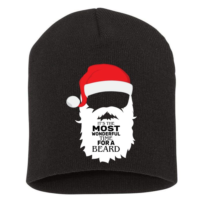 It's the Most Wonderful Time For a Beard Short Acrylic Beanie