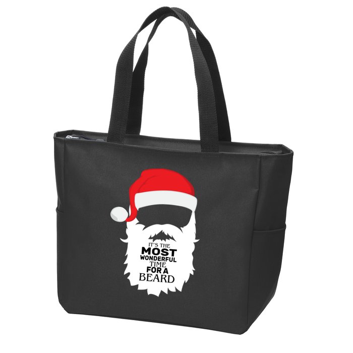 It's the Most Wonderful Time For a Beard Zip Tote Bag