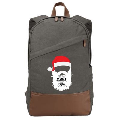 It's the Most Wonderful Time For a Beard Cotton Canvas Backpack