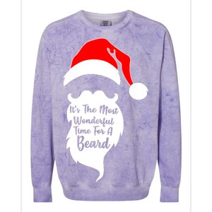 It's The Most Wonderful Time for a Beard Funny Christmas Colorblast Crewneck Sweatshirt