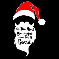 It's The Most Wonderful Time for a Beard Funny Christmas Flexfit Unipanel Trucker Cap