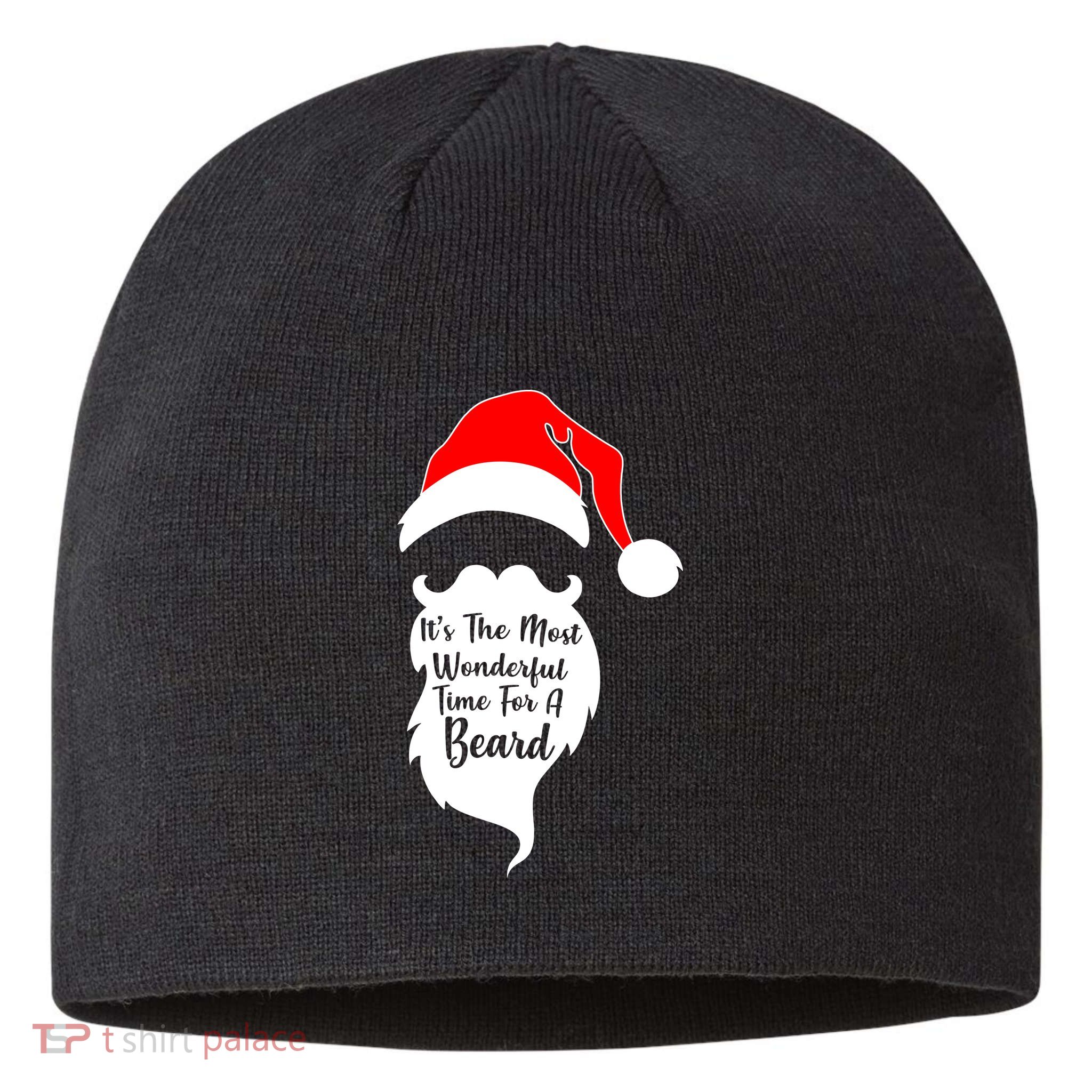 It's The Most Wonderful Time for a Beard Funny Christmas Sustainable Beanie