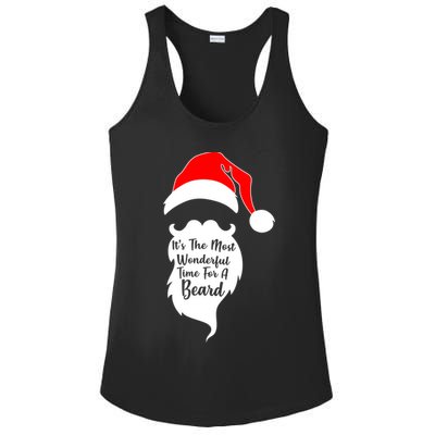 It's The Most Wonderful Time for a Beard Funny Christmas Ladies PosiCharge Competitor Racerback Tank