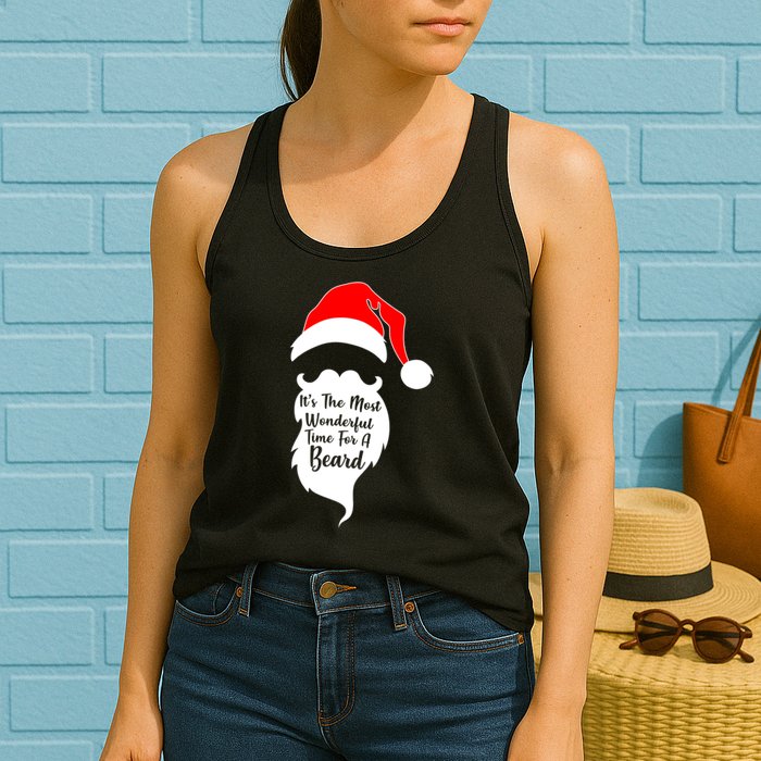 It's The Most Wonderful Time for a Beard Funny Christmas Womens Tank Top