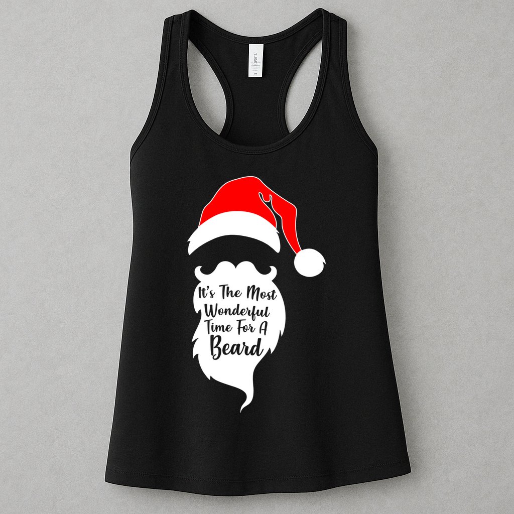 It's The Most Wonderful Time for a Beard Funny Christmas Womens Tank Top