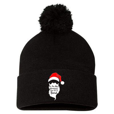It's The Most Wonderful Time for a Beard Funny Christmas Pom Pom 12in Knit Beanie