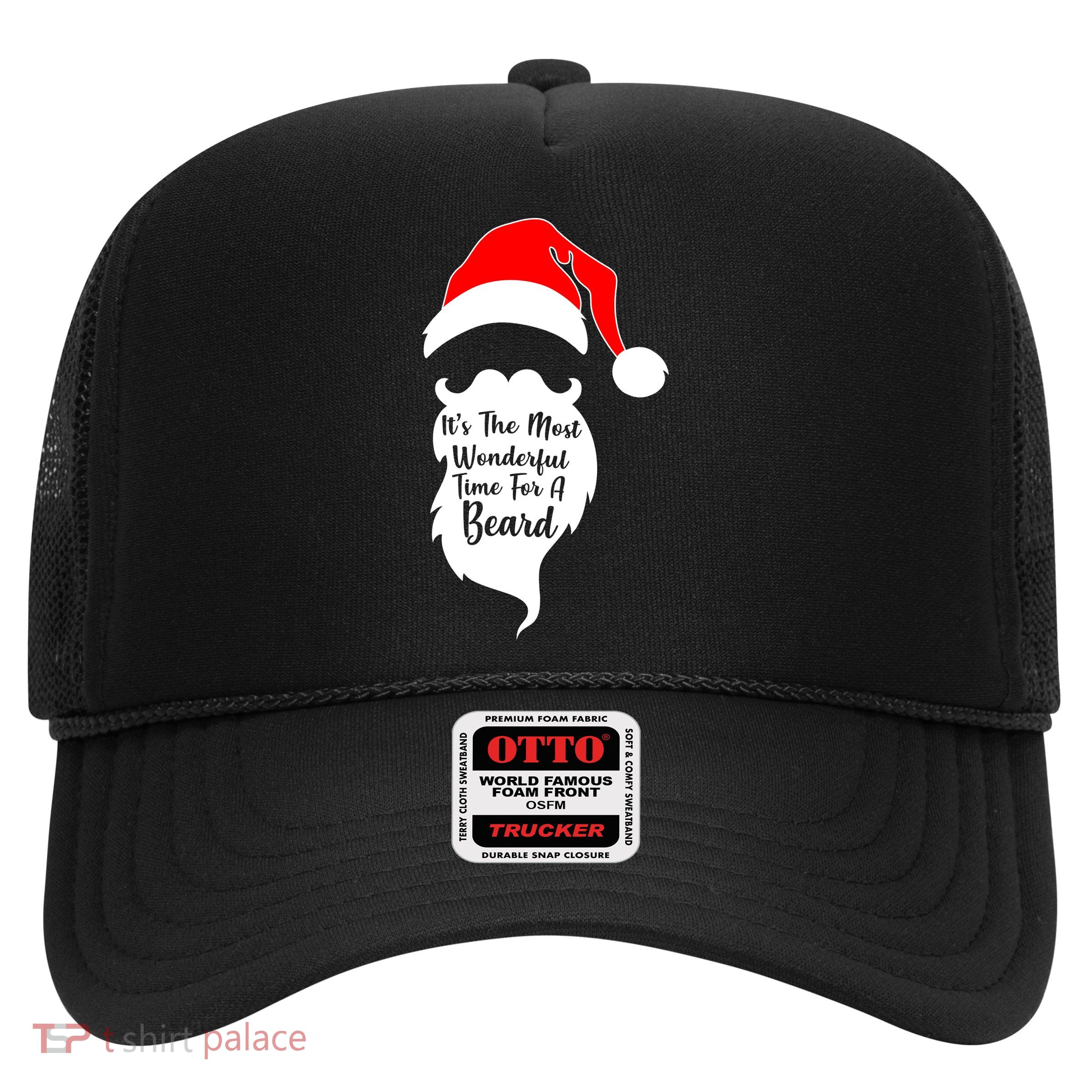 It's The Most Wonderful Time for a Beard Funny Christmas Trucker Hat