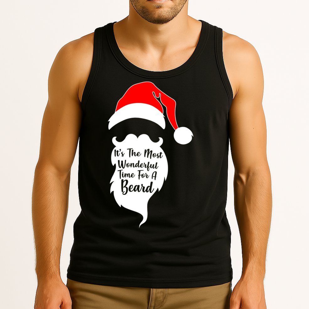 It's The Most Wonderful Time for a Beard Funny Christmas Tank Top