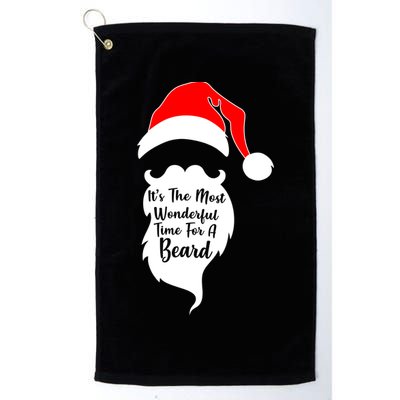 It's The Most Wonderful Time for a Beard Funny Christmas Golf Towel