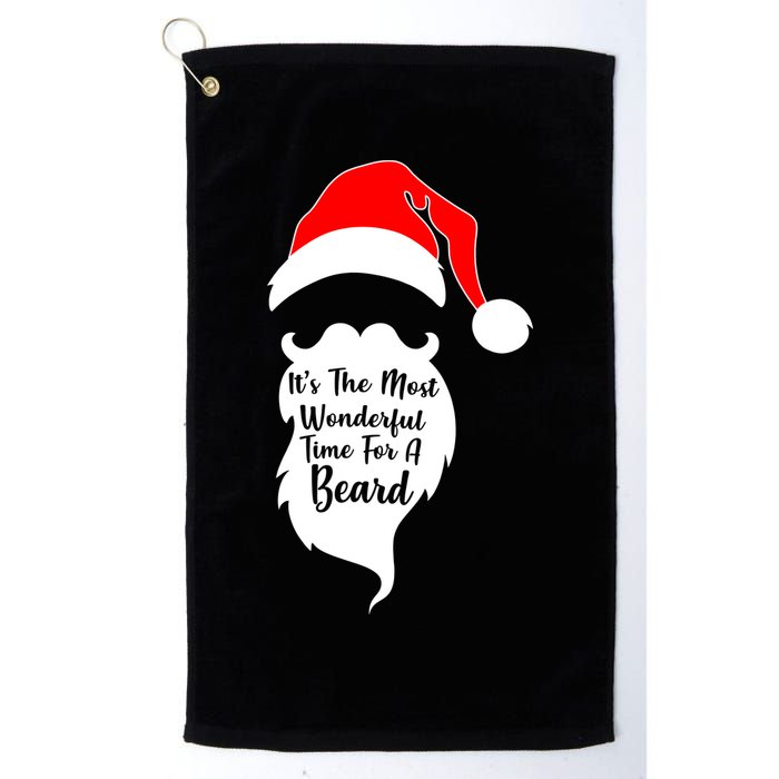 It's The Most Wonderful Time for a Beard Funny Christmas Golf Towel