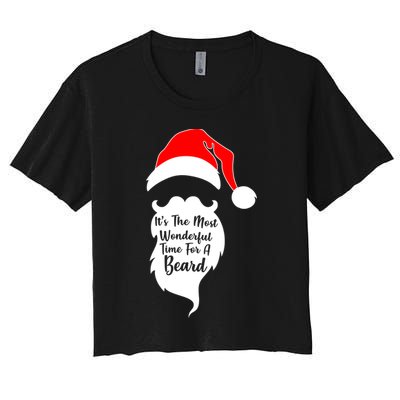 It's The Most Wonderful Time for a Beard Funny Christmas Crop Top