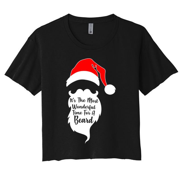 It's The Most Wonderful Time for a Beard Funny Christmas Crop Top