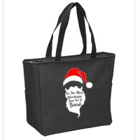 It's The Most Wonderful Time for a Beard Funny Christmas Zip Tote Bag