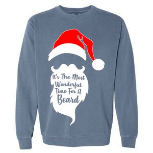 It's The Most Wonderful Time for a Beard Funny Christmas Garment-Dyed Sweatshirt