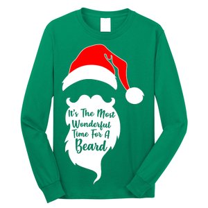 It's The Most Wonderful Time for a Beard Funny Christmas Long Sleeve Shirt