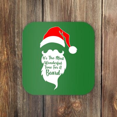 It's The Most Wonderful Time for a Beard Funny Christmas Coaster