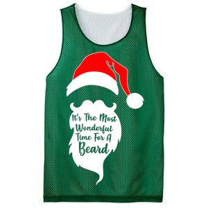 It's The Most Wonderful Time for a Beard Funny Christmas Mesh Reversible Basketball Jersey Tank