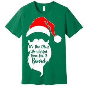 It's The Most Wonderful Time for a Beard Funny Christmas Premium T-Shirt